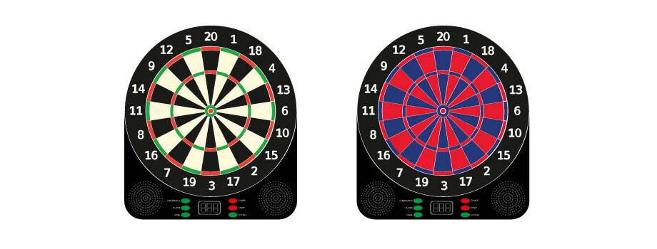 das klassische Design ist für e-darts wohl am besten geeignet.